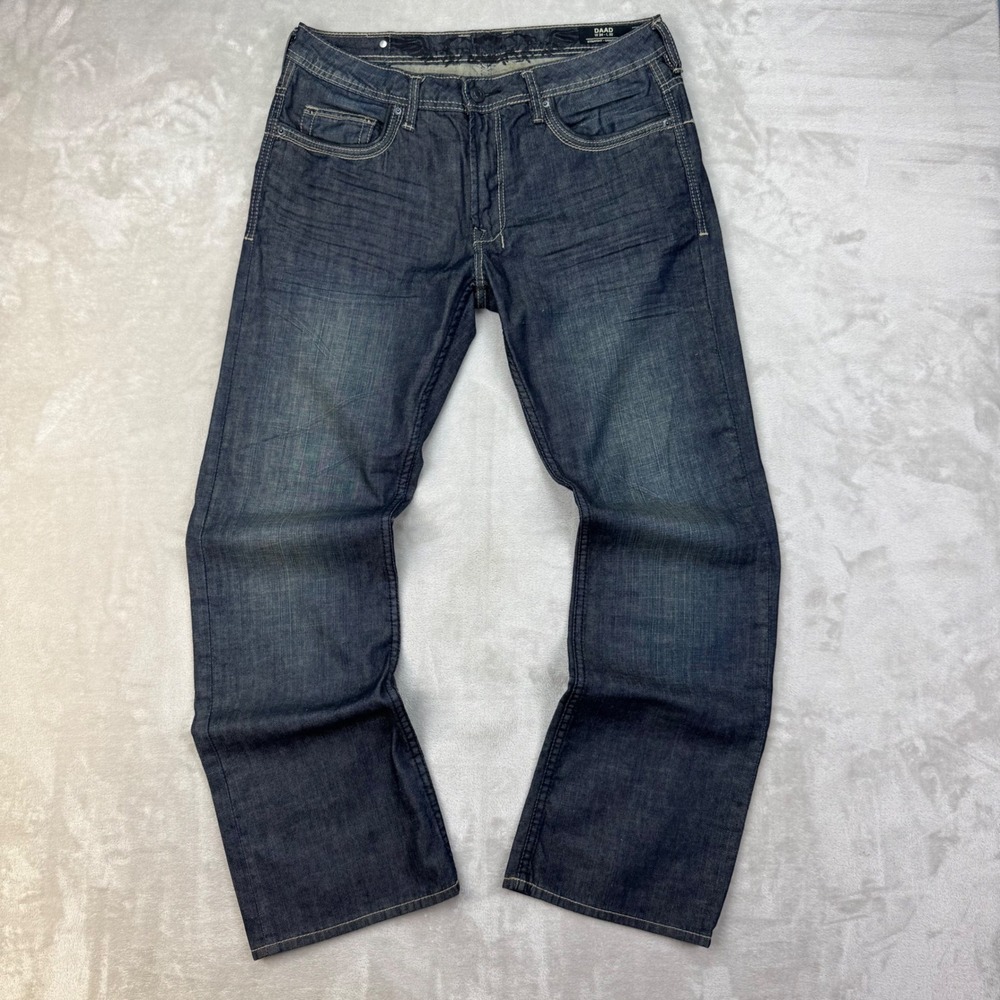 Buckle Buffalo David Bitton DAAD Driven Straight Leg Jeans Men 34x32 Dark Wash
